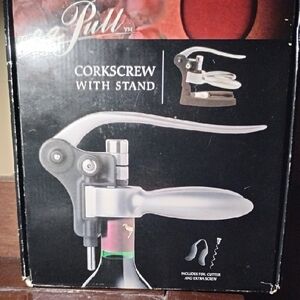 Le Pull Corkscrew with Stand - Black and Silver